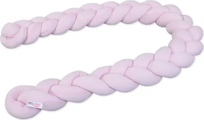 Produktbild von babybay Nestchenschlange geflochten passend für Kinderbetten, rosé
