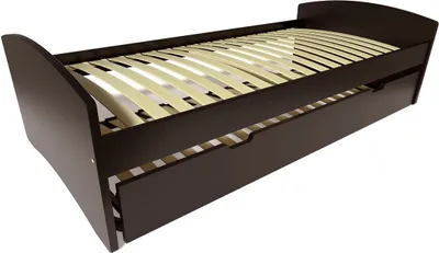 Produktbild von Ausziehbett 90x190 Happy aus Massivholz - Schwarz