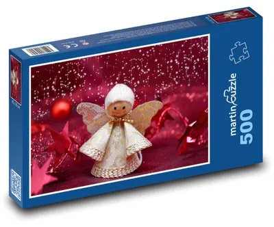 Zdjęcie produktu dla Puzzle 500 Anioł bożonarodzeniowy wśród gwiazd - martinpuzzle