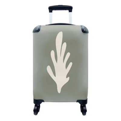 Produktbild von MuchoWow® Koffer Handgepäck Trolley Rollkoffer Kleine Reisekoffer mit 4 Rollen - Pastell - Pflanze - Grün - Cabin Size < 55x40x23 cm & 55x40x20 cm - Fotokoffer - Kabinenkoffer - Boardgepäck - Reise-Box - Reisekoffer - Reisegepäck - Koffer mit Bild - Trolley für Kinder