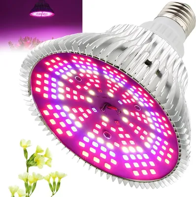 Produktbild von E27 Lampenfassung, 200 LEDs, für Zimmerpflanzen, Hydroponik, Gewächshaus, Gemüse & Blumen, optimales Pflanzenwachstum
