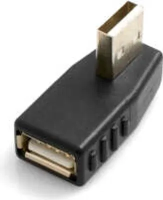 Produktbild von SYSTEM-S USB Typ A Buchse auf USB Typ A Stecker 90° Links Gewinkelt Winkelstecker Adapter