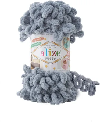 Produktbild von 100g Strickgarn Alize Puffy, patentierte Neuheit, Schlaufen-Stricken ohne Nadeln