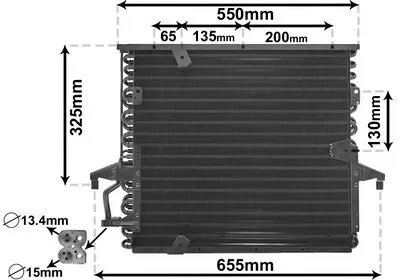 Produktbild von VAN WEZEL 06005180 Kondensator Klimaanlage Klimakondensator für BMW 3 Limousine (E36)