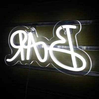 Immagine prodotto di Luci al neon bianche per la decorazione delle pareti del soggiorno, bar, Natale, compleanni