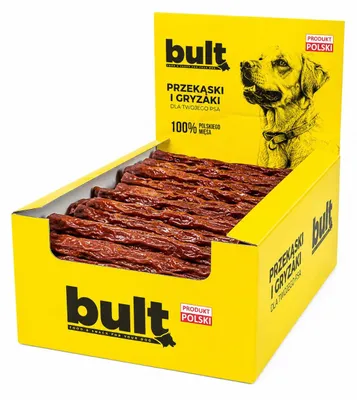 Produktbild von BULT - Hundesnack Rindfleischwürstchen, Karton - Hundeleckerli Würstchen 400 g - Hundekausnack - Hundewurst - Rinderwurst Hund