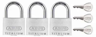 Immagine prodotto di Lucchetto ABUS TITALIUM 64TI/40 Triplo B/SB set da 3
