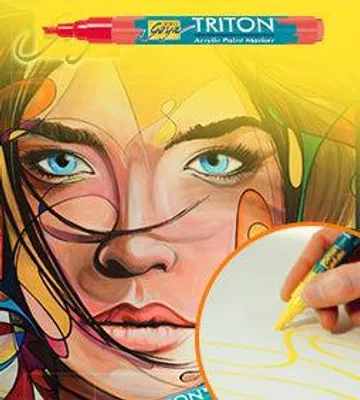 Obrázok produktu pre KREUL Triton, 1 kusov, Biela, Hrot dláta, Biela, Kolo, 1 mm