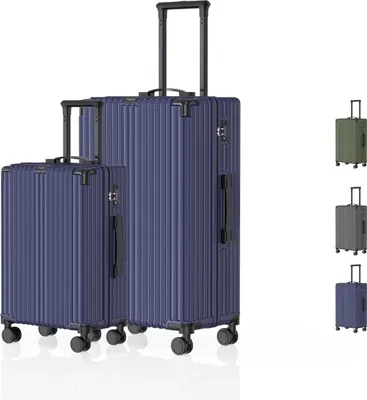 Produktbild von Voyagoux® - Reisekofferset S/L - Koffer - 2 Stück - Reisekoffer mit Rollen - Dunkelblau - TSA-Schloss