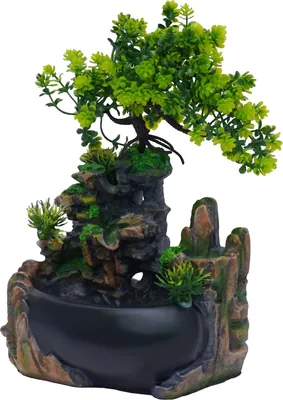 Obrázek produktu pro Stolní fontána, 220 V, 2 W, rozměry 19 x 13 x 28,5 cm, kabelové připojení, hlučnost 10 dB