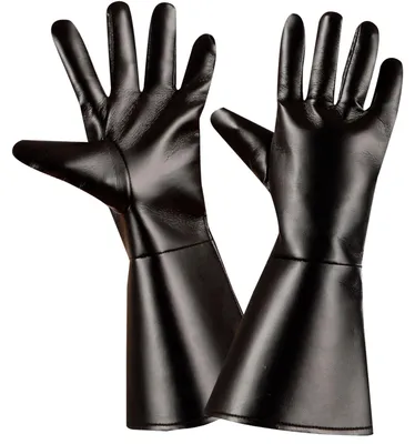 Produktbild von Handschuhe Kunstleder lang Schwarz Größe: STD