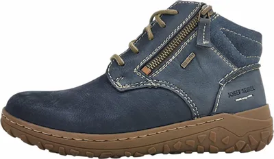 Imagen del producto de Josef Seibel Ruby 54: Botas para mujer, color azul, con cordones y cremallera, ideales para uso diario