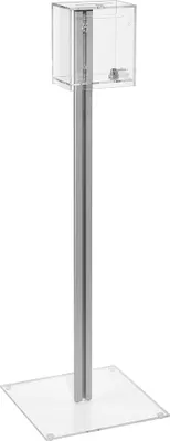 Produktbild von Bodendisplay mit Spendenbox aus Acrylglas / Aktionsbox / Pfandbons / Visitenkartenbox / Münzen und Scheine
