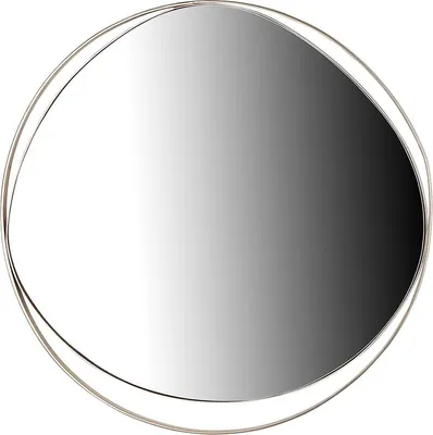 Image de Gilde Spiegel, rund, "Schlichto", Metall, champagnerfarben, VE 1, L. 2 cm, D. 76 cm  74125
