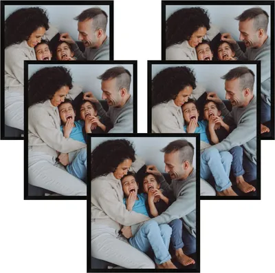 Produktbild von 5x Bilderrahmen Fotorahmen Kunststoff schwarz 40x50 cm