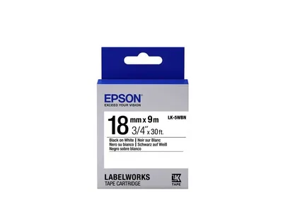 Image de Epson LK-5WBN Bande de création d'étiquettes noir sur blanc