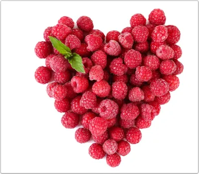 Produktbild von Spritzschutz Herdabdeckplatte Schneidebrett aus Glas Herz aus Himbeeren 1-Teilig (60x52cm)