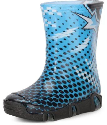 Produktbild von Ladeheid Kinder Mädchen Jungen Gummistiefel Gefüttert Swk2020BW (Blau Punkte 37, 25/26)