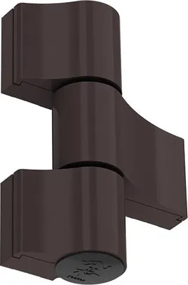 Produktbild von NAJDER Aluminium-Türscharnier - Jocker Typ - Aufschraubband - Dreiflügelige Scharniere - Scharnier - für Türen - 1 Stück - Montageabstand 67mm - Bronze RAL 8019