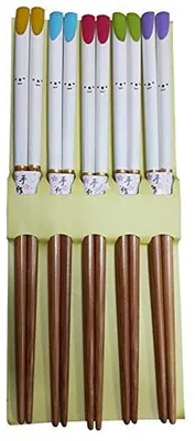 Immagine prodotto di Set di 5 bacchette di legno riutilizzabili, colore bianco