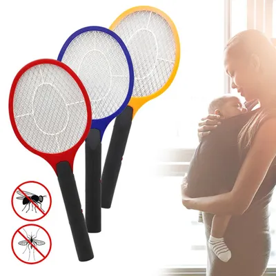 Produktbild von Ikodm 3X Elektrische Fliegenklatsche Insektenvernichter Mücken   Fliegenfänger Mückenklatsche Elektro Elektrisch Insektenschutz Insektenschläger