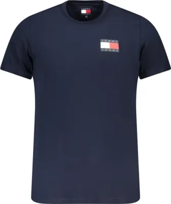 Produktbild von Nachhaltiges Herren T-Shirt in Blau mit Logo-Print, Rundhals, Kurzarm