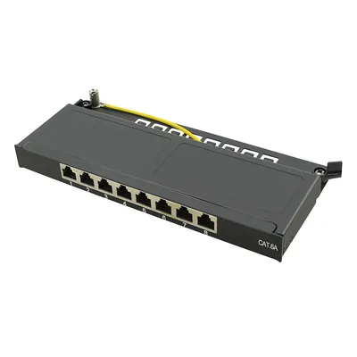 Produktbild von LogiLink NP0064B, 10 Gigabit Ethernet, RJ-45, Cat6a, Schwarz, Stahl, Rackeinbau