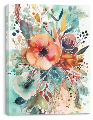 Canvas Leinwandbild Blumen, 30x40 cm, gerahmt, moderne Wanddekoration