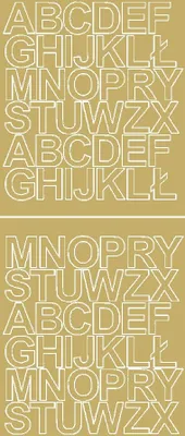 Image de Lettres autocollantes, 3,5 cm, dorées brillantes