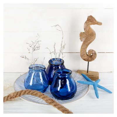 Produktbild von Maritime Dekoschale Muschel Ammonit aus weiß gekalktem Holz - Schmuck- und Schlüsselablage Ø 29 cm