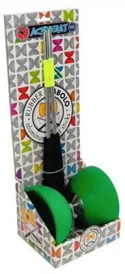 Produktbild von Acrobat - Boxed set 105 Rubber diabolo Dark Green + aluminum hand sticks