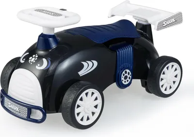 Obrázok produktu pre Policajný papuček COSTWAY s hudbou a úložným priestorom, tlačné vozidlo s univerzálnymi kolieskami a ergonomickým dizajnom, pre deti od 1 roka, čierna + modrá