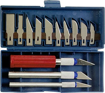 Produktbild von Easy Work 61416 Schnitzmesser-Satz, rot/silber, 16-teilig (1 Set)