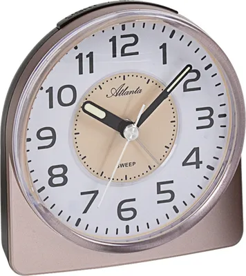 Produktbild von Atlanta 1996/18 Wecker Quarz analog kupfer-farben leise ohne Ticken mit Licht