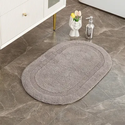 Produktbild von Fußmatte,Sauberlaufmatte,Wasserabsorbierend und atmungsaktiv, rutschfestes Latexpad, Badezimmer,Rutschfest,Dunkelgrau,50*80cm