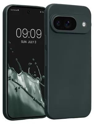 Produktbild von kwmobile Handyhülle für Google Pixel 9 Hülle - weiche Silikon Case metallisch schimmernd - Schutzhülle Cover - Metallic Petrol