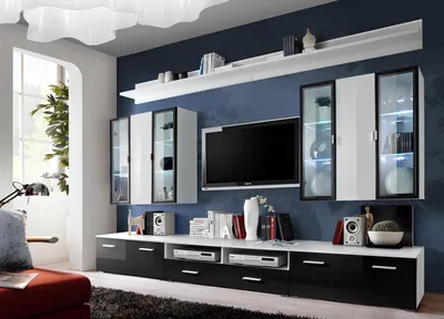 Produktbild von Wohnwand TV Ständer Luxus TV-Ständer Holz Modern Designer Wohnzimmer