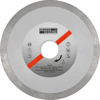 Image de Disque diamant KONNER KonaFlex 71, 230x2,4x22 mm, WetCut, coupe humide, plein