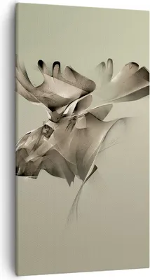 Produktbild von Bild auf Leinwand - Leinwandbild - Elch Abstraktion - 55x100cm - Wand Bild - Wanddeko - Wandbilder - Leinwanddruck - Bilder - Kunstdruck - Wanddekoration - Leinwand bilder - Wandkunst - PA55x100-3840