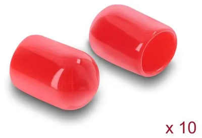 Obrázek produktu pro DeLOCK 60895, Červená, Silikon, 9,7 mm, 14,2 mm, 10 kusů, PE sáček