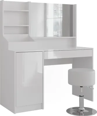 Immagine prodotto di Tavolo da toeletta Vicco Sherry Bianco/bianco lucido 119.8 cm 4 parti, Model 57620