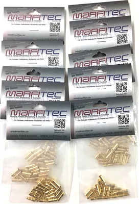 Produktbild von 100 Paar (200 Stück) Goldkontaktstecker 3.5 mm Goldkontakt (Stecker/Buchse)
