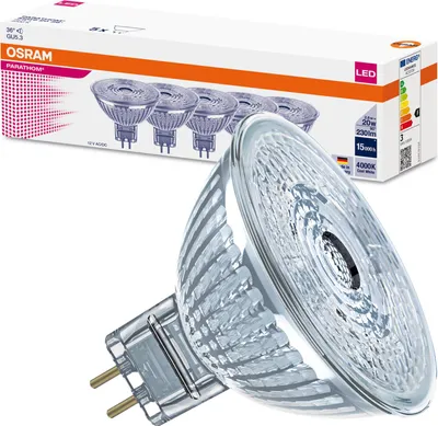 Zdjęcie produktu dla Żarówka LED MR16 Reflektor GU5.3 2.6W = 20W 230lm 4000K Neutralna 36° PARATHOM Osram