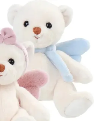 Produktbild von Bukowski Schutzengel Teddybär mit Flügeln blau 18 cm Plüschteddybär