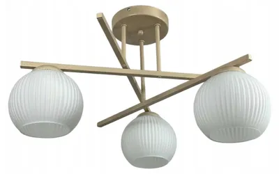 Produktbild von Euro-Lamp Deckenleuchte Nexus 3, Kaschmir, Weiß, Kugelform, gerippt. Hersteller: Euro-Lamp