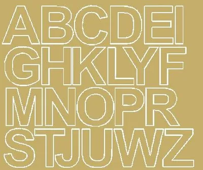 Immagine prodotto di Lettere adesive, 4,5 cm, oro opaco