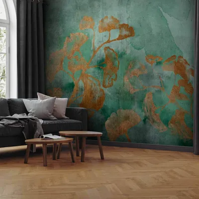 Produktbild von Selbstklebende Folie Fototapete - Copper Ginkgo 441x315 cm Blätter g-A-0352-a-a