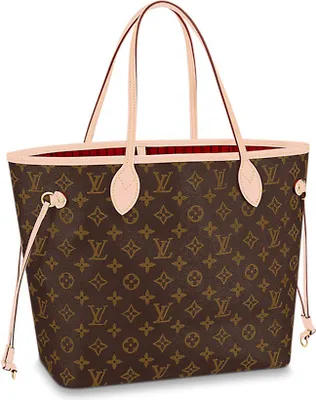 Produktbild von NEU Louis Vuitton Damen Handtasche Neverfull Monogram Cerise Lining MM
