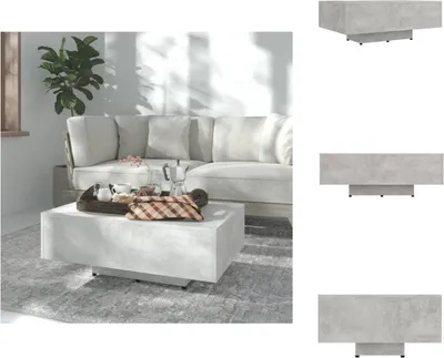 Zdjęcie produktu dla vidaXL Stolik kawowy betonowy szary 85x55x31 cm materiał drewnopochodny - Stoliki kawowe