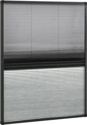 Immagine prodotto di vidaXL Zanzariera plissettata per finestre in alluminio 80x100 cm con oscurante